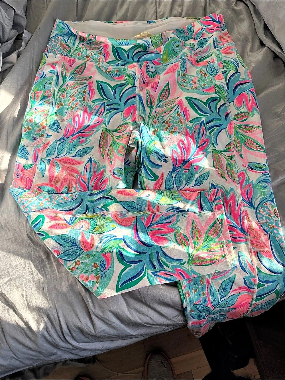Lilly Pulitzer Floral One-Piece Swimsuit in Pink & Green